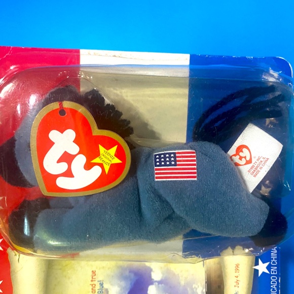 Ty BEANIE BABIES LEFTY THE DONKEY NEW McDONALDS VTG 2000 TOY PLUSH - Picture 2 of 8